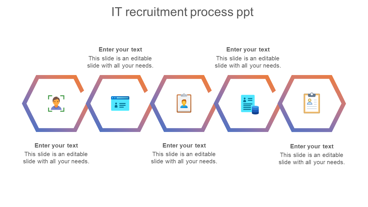 It Recruitment Process PPT Chain Model Presentation